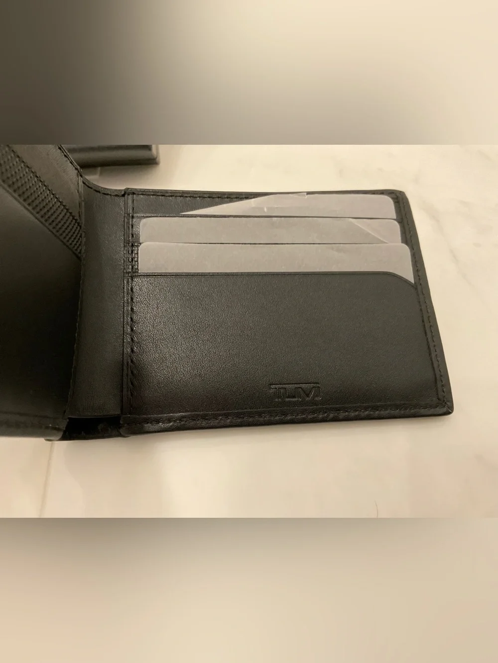 NEW Tumi ALPHA Ballistic Nylon 3..4” x 4.4” Double Billfold Wallet - BLACK